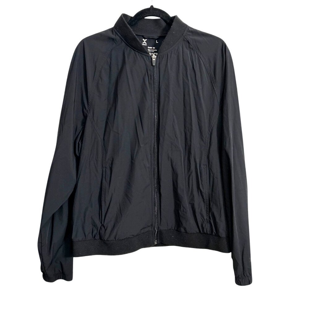 Xersion Quick Dri Black Nylon Spandex Mens Jacket Size Large